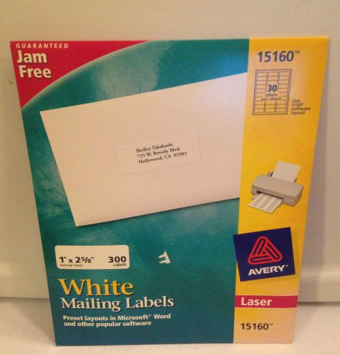 Avery Laser White Mailing Labels #15160