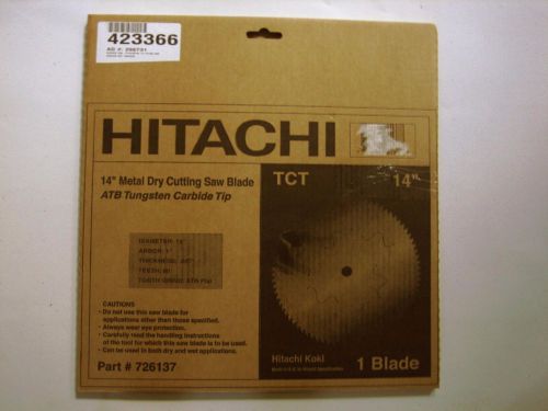 NEW Hitachi 726137 80-Teeth Tungsten Tipped 14&#034; Ferrous Metal Saw Blade