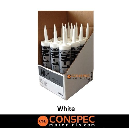 Chemlink M1 WHITE Structural Sealant - 10.1 oz Cartridge x 12 TUBES