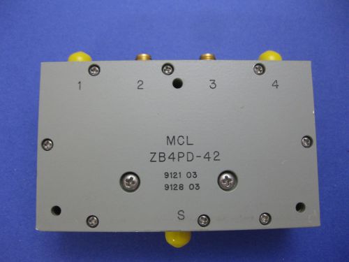 Mini-Circuits ZB4PD-42 4-port RF splitter/combiner, 1700-4200 MHz.