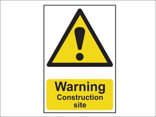 Scan - Warning Construction Site - PVC 200 x 300mm
