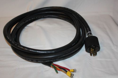 12/5 SO 600V Wire Cord Cable 15 ft Flexible w 20A 120/208V 3ph Y Twist Lock Plug