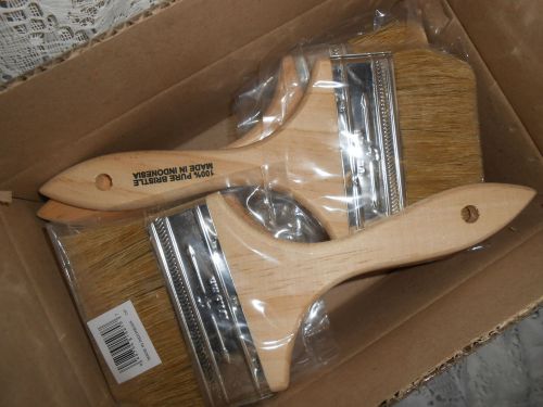 NEW Box case of 12 4&#034; Great Dane Tool Company paintbrush pure bristle chip brush
