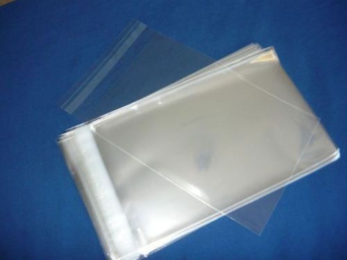 200 10x13  SELF SEAL FLAP TAPE CLEAR POLY BAGS POLYPROPYLENE OPP BAGS 1.5 MIL