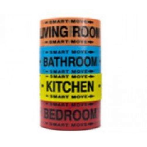 1 Bedroom Labeling Tape  Living Room  Bedroom  Bathroom and Kitchen Color Coded