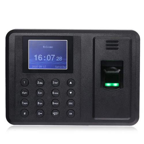 A3 TFTBiometric FingerprintTime Attendance Clock Employee Payroll Recorder 2mode