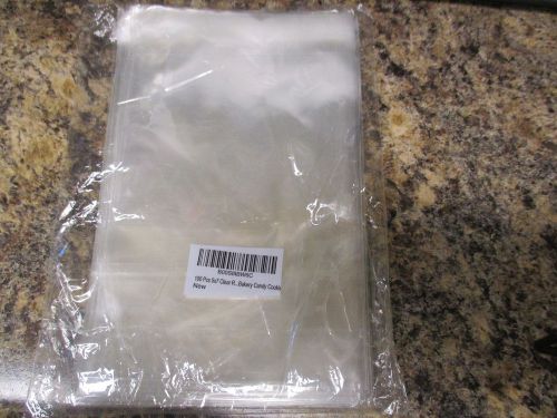 100 5x7 CLEAR RESEALABLE BAKERY CANDY COOKIE CELLOPHANE BAGS FREE SHIPPING