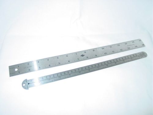 2 Gaebel 612F-12 Stainless Steel 12&#034; Printers Line Gauge Ruler 602 15&#034;