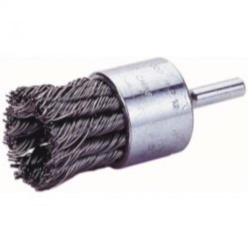 Knot Type Crimped Wire End Brush w/ 1-1/2&#034; Diameter And 1/4&#034; Shank Firepower