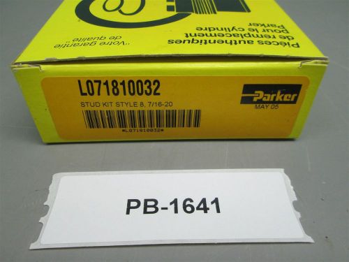 Parker L071810032 Stud Kit Style 8 7/16-20 New