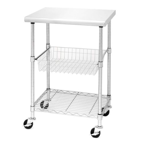 Seville Classics Stainless Steel Kitchen Work Table - 24x20x36[ Shipping Fast ]