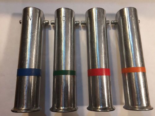 Klopp penny nickel dime quarter metal rolling tubes for coin counter set of 4 for sale