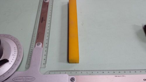 1&#034; x 1&#034; X 9&#034;  URETHANE / POLYURETHANE 40 A YELLOW BAR P/N 11499