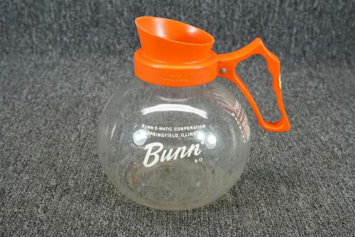Vintage Bunn Glass Coffee Pot With Orange Handle Dispos-A-Bowl DB-12