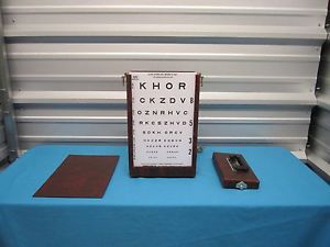 Vintage Good-Lite visual Acuity Chart Translucent Model MA Optometrist
