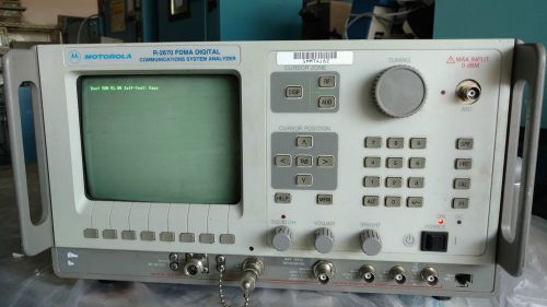 MOTOROLA R-2670 FDMA DIGITAL COMMUNICATIONS SYSTEM ANALYZER