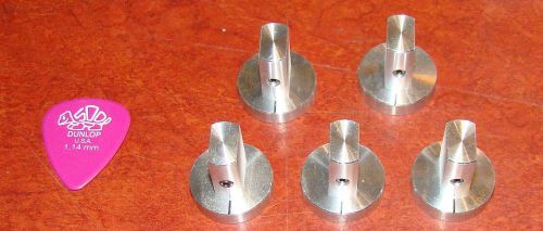 Lot 5 of Silver Billet Aluminum Alco Knobs 1/8&#034; Shaft