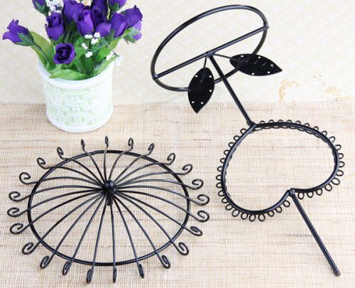 Necklace Bracelet Heart Holder Rack Displays Stand Showcase Fashion Black 12x8&#034;