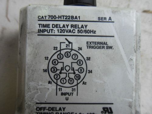 (R2-5) USED ALLEN BRADLEY 700-HT22BA1 700-HT GEN PURPOSE TUBE BASE TIMING RELAY