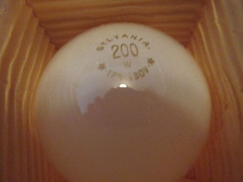 (12) sylvania rough service 200w incandescent light bulb 125 volt 750hr frosted for sale