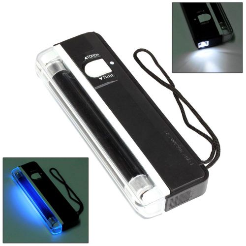 2in1 Blacklight LED Flashlight Portable Torch UV Light Detector Carrying Cord