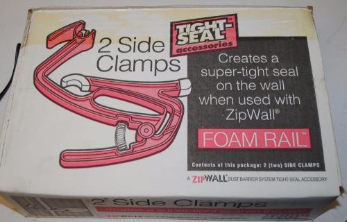 ZIPWALL Heavy Duty SIDE CLAMPS FOAM RAIL TIGHT SEAL