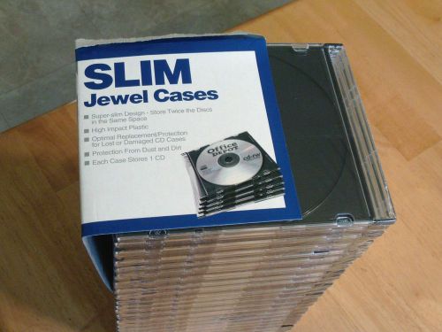50  SLIM JEWEL CASES 5.2MM CDS DVDS