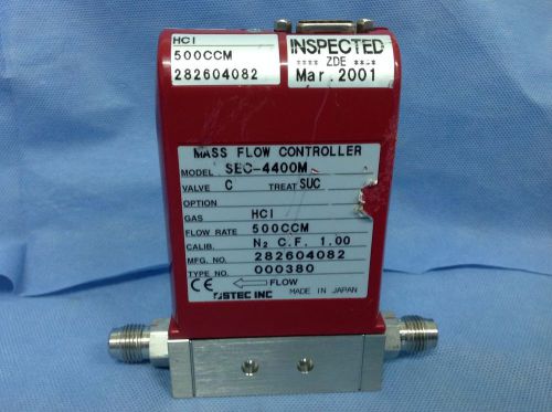 Stec inc.  sec-4400m mass flow controller, gas hci, flow rate 500ccm for sale