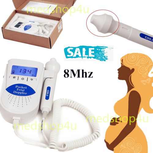 ultrasound  Pocket Fetal Doppler Heart Monitor LCD + 8Mhz Vascular Probe contec