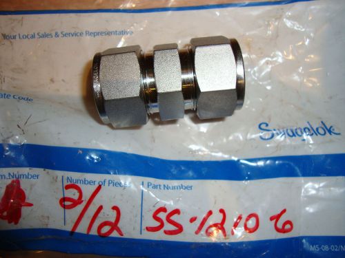 NEW SWAGELOK SS-1210-6 316SS 3/4&#034; TUBE  UNION FITTING