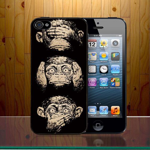 New Funny Pose Ape Monkey Noseen Nohear Notalk Hot For Samsung iPhone Cover Case