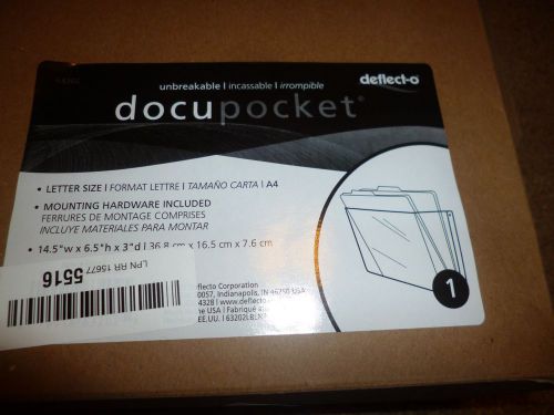 Deflecto One-Pocket Unbreakable Docupocket Wall File, 14.5&#034; x 3&#034; x 6.5&#034;, Letter,