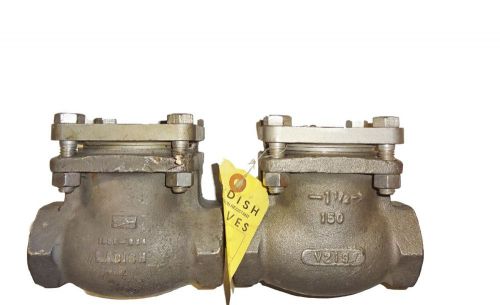 LOT OF (2) LADISH SWING CHECK VALVES 1.5&#034; 150# SCREW END - A20             (#87)