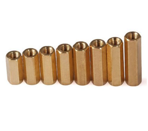 Solid brass m3*4-m3*60 female threaded hex standoff pcb pillar spacer for sale