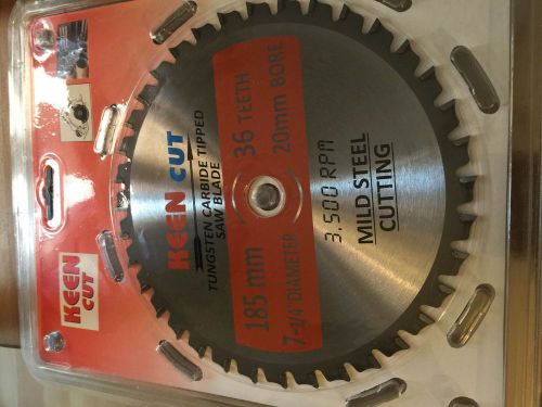 Keen #63368, 7.25&#034; Mild Steel Cutting Saw TCT Blade Wheel, 1 pack