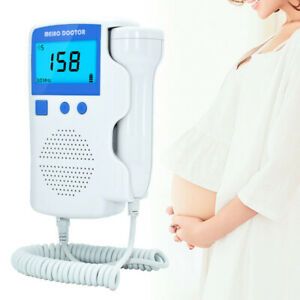 3.0MHz Pocket Digital LCD Fetal Baby Prenatal Heart Rate Monitor Probe Blue