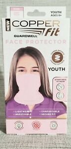 Copper Fit Face Protector Neck Gaiter Pink Youth 8+ Face Cover