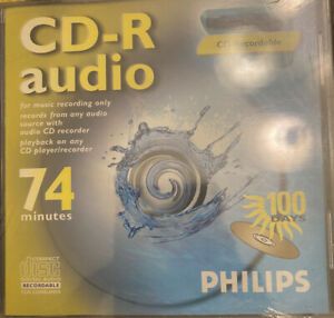 NEW Philips CD-R audio CD recorder 74 minutes 100 days