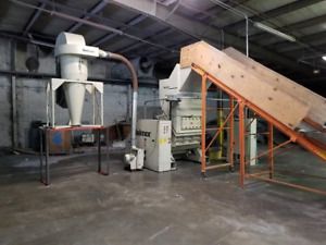 75 HP Nelmor Granulator System/ Feed Conveyor/ Air System