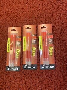 Pilot FriXion Ball Erasable Gel Ink Refills, Fine Point, 3 Packs