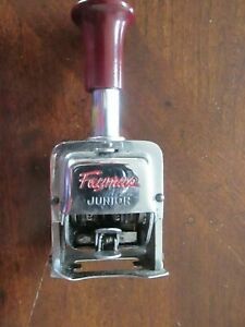Vintage Faymus Junior Automatic Numbering Machine Made in Japan MID CENTURY