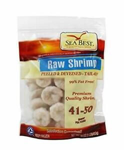 Sea Best 41/50 Peeled &amp; Deveined Tail Off Shrimp 1 Lb 1 Pound Pack of 10