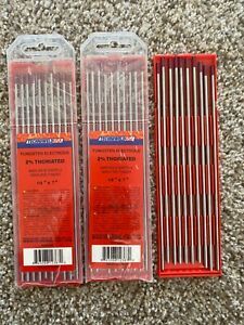 1/8&#034; X 7&#034; 2% THORIATED TUNGSTEN ELECTRODE 30-PACKAGE