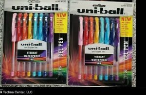 uni-ball Gel Pens, Ultra Micro Point, Assorted Colors, 8/Pack, 2 Packs