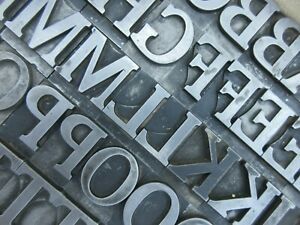 Letterpress Lead Type 96 Pt. Cheltenham Bold - CAPS, #&#039;s, Punct.  D64