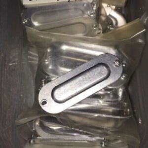 (100) Piece Lot LE MASON Aluminum Conduit Body Covers SCV1 1/2 Inch Red Dot
