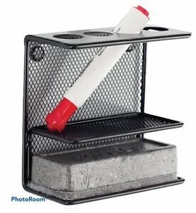 Lot Of 15 Safco Onyx Accessories Holder, Black (3611BL), Magnetized