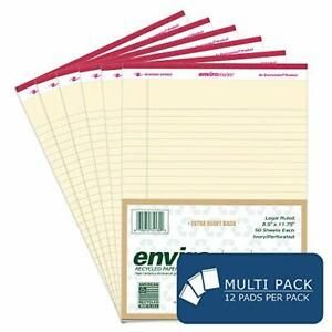 Roaring Spring Enviroshades Recycled Legal Pads 12 Pack 8.5&#034; x 11.75&#034; 50 Shee...