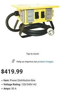 NEW MINI Compact Outdoor Construction Electrical Panel / Spider Distro Box
