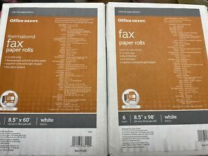 2 - Office Depot 374-280 High-Sensitivity Thermal Fax Paper 1/2&#034; Core  98&#039; Roll